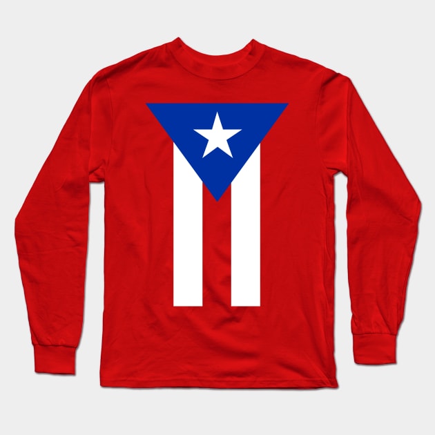 Puerto Rico - flag - clean design Long Sleeve T-Shirt by verde